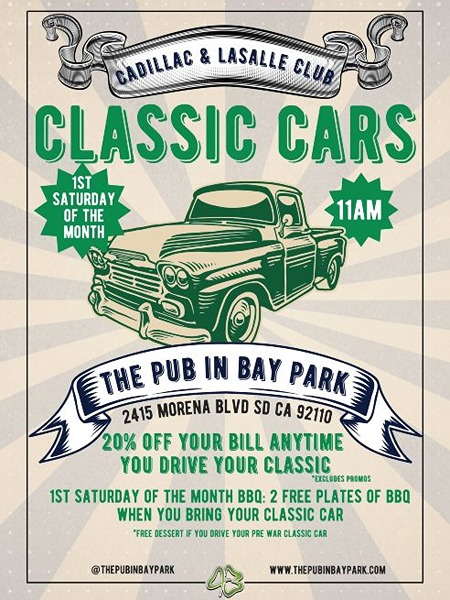 The Pub's Classic Car Gathering flyer 2026